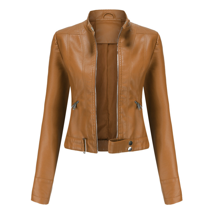 ELYSIA - Trendy Short Leather Jacket