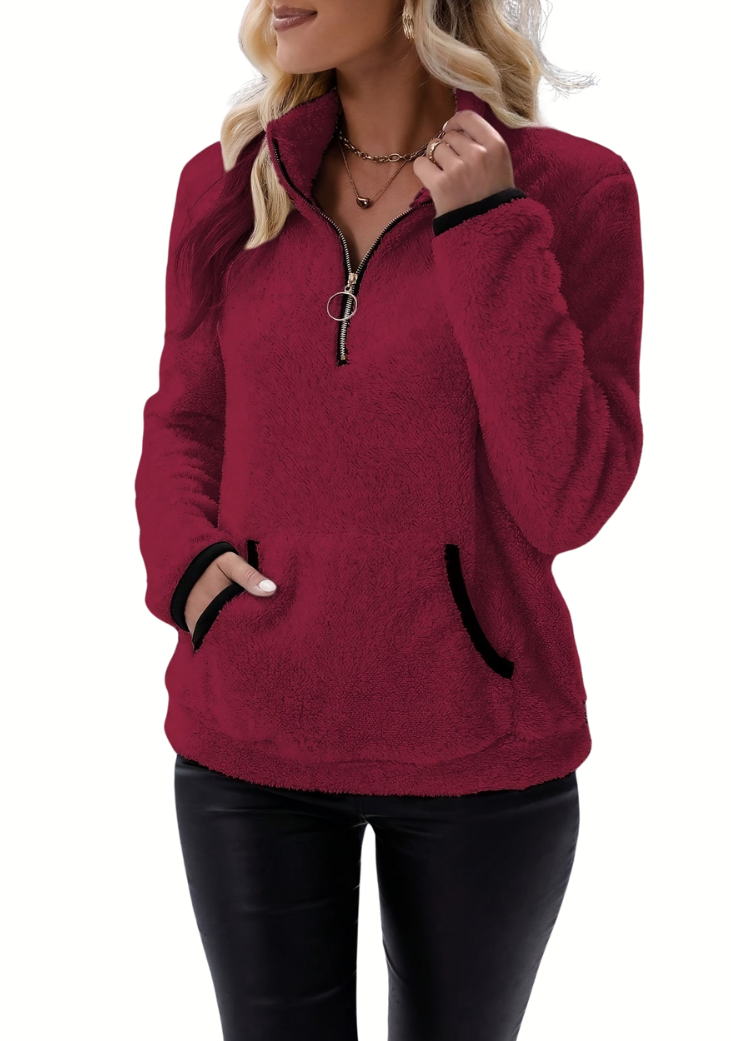 IVY – Stylischer Half-Zip-Strickpullover