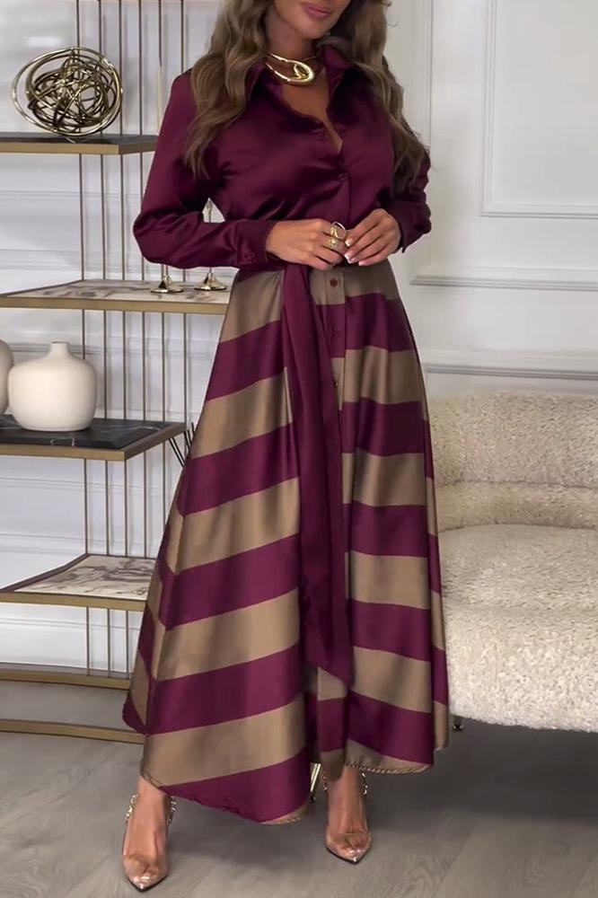 SURI - Stylisches und Raffiniertes Gestreiftes Kleid für Damen