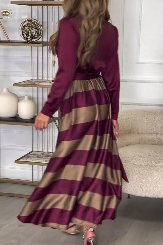 SURI - Stylisches und Raffiniertes Gestreiftes Kleid für Damen