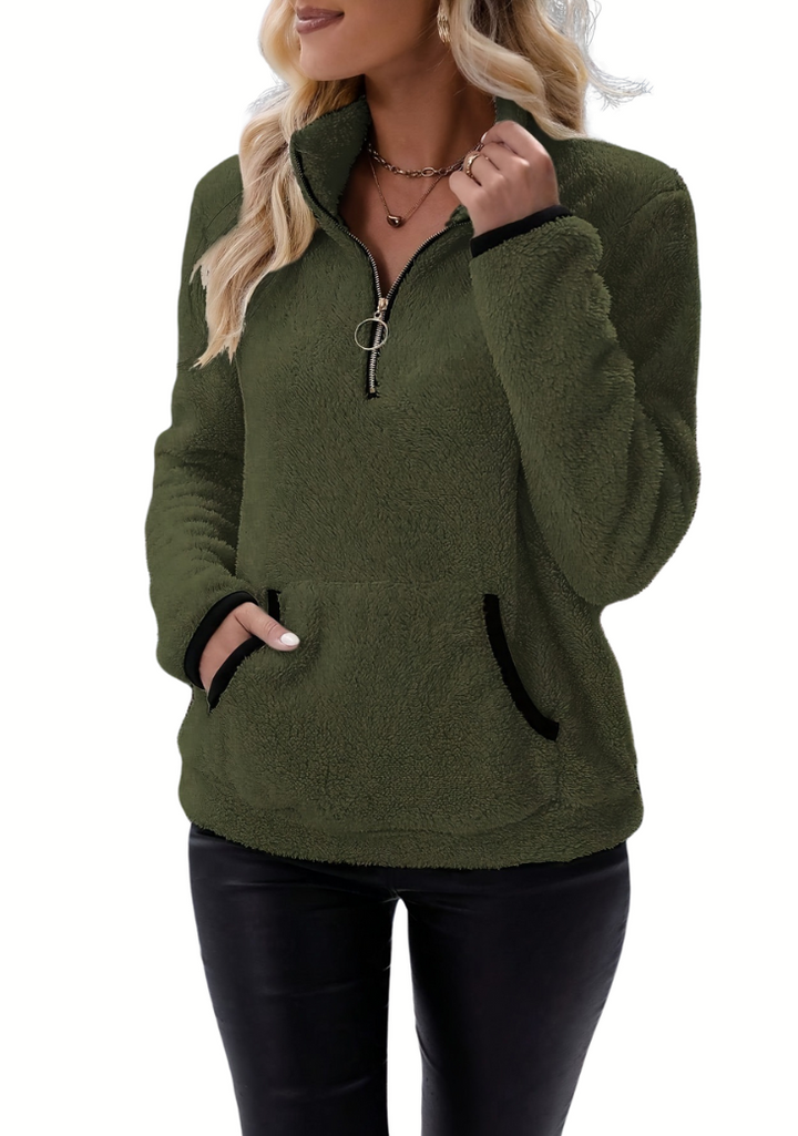 IVY – Stylischer Half-Zip-Strickpullover