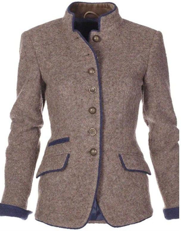 VICTORIA - Elegante Strickjacke mit hohem Kragen