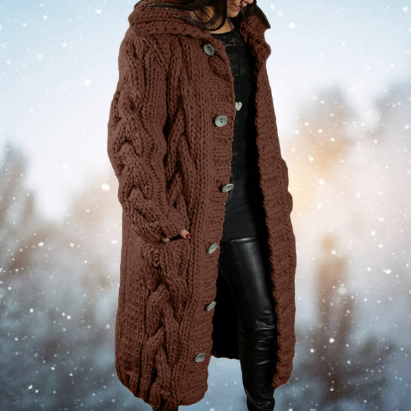 BELLA - Elegante Winterstrickjacke für Damen