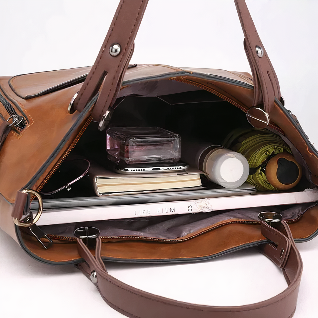 HANNE - Schultertasche im Vintage-Stil