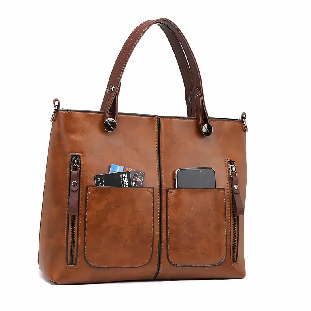 HANNE - Schultertasche im Vintage-Stil