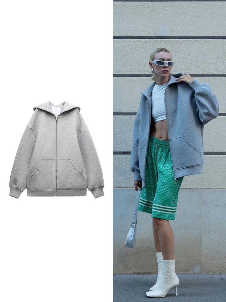 LENA - Casual Zip-Up Kapuzenjacke