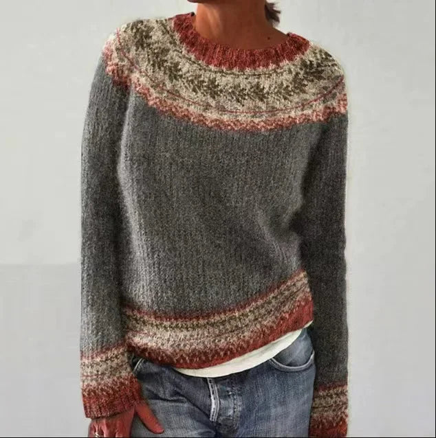 Anna - Strickpullover für den Herbst mit Mustern