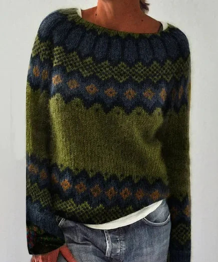 Anna - Strickpullover für den Herbst mit Mustern