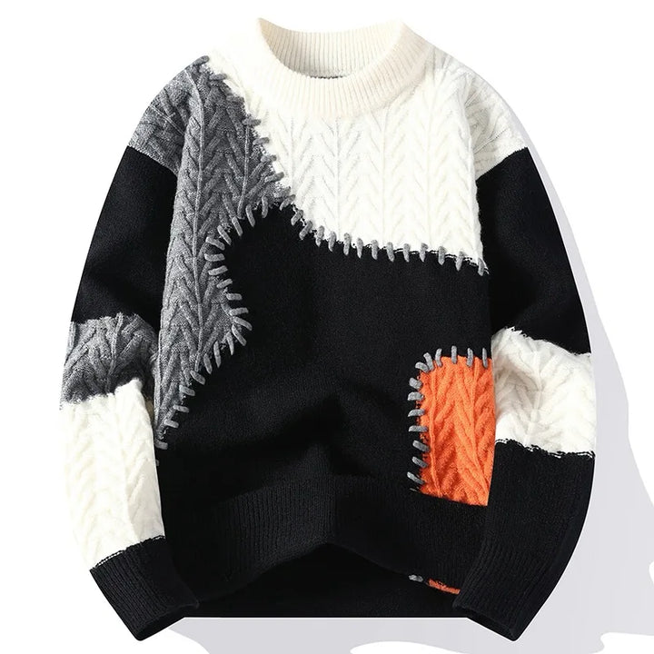 Zeno - Lässiger Patchwork-Pullover