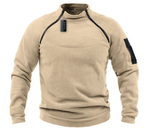 JOMARTSON - Militärstil Fleece-Pullover