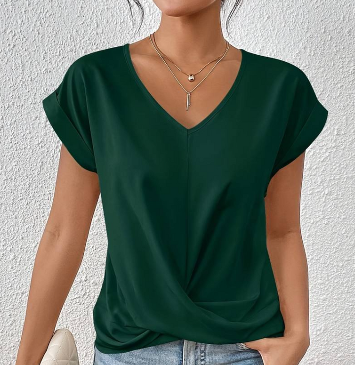 CLAIRE - Elegante Damen V-Ausschnitt Shirt