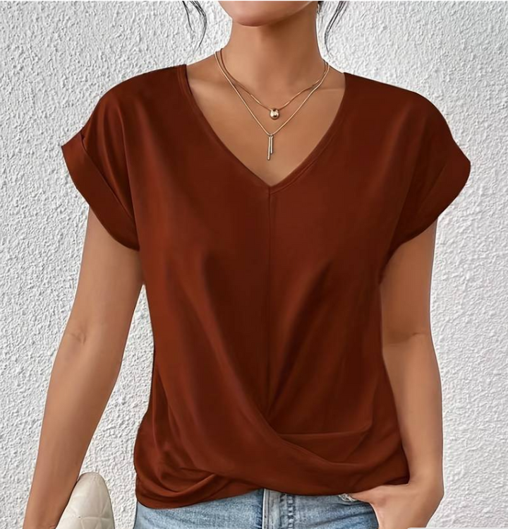 CLAIRE - Elegante Damen V-Ausschnitt Shirt