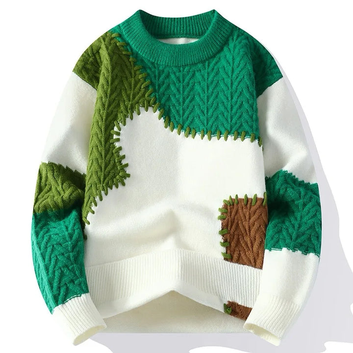 Zeno - Lässiger Patchwork-Pullover