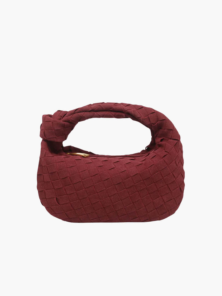 TINA - Gewebte mini suede Tasche