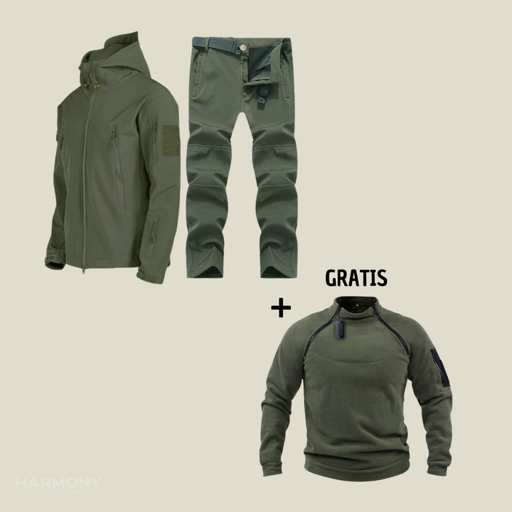 MILITAIR - Taktischer wind-/wasserdichter Anzug + kostenloser Fleece-Pullover