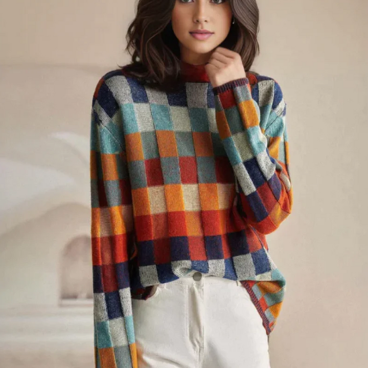 Valentina - Exklusiver Patchwork-Pullover