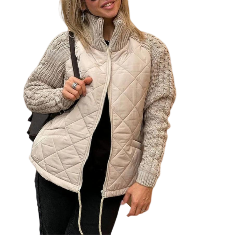 GRETA - Patchwork Daunenjacke