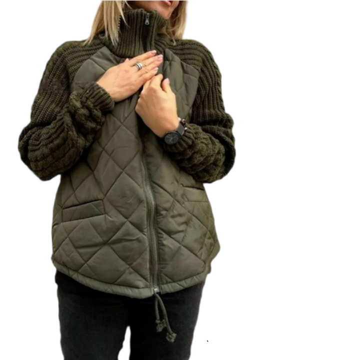 Greta - Patchwork Daunenjacke